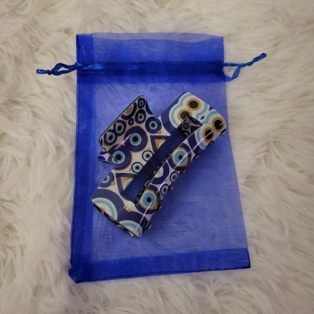 Evil Eye Design Claw Hair Clip